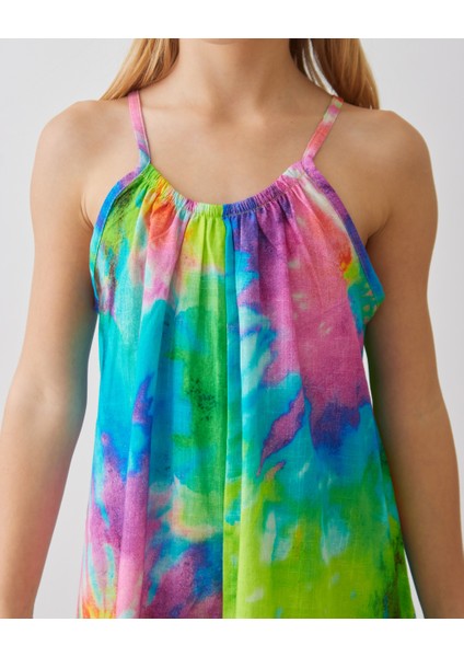 Kız Baskılı Keten Tulum indirimleri