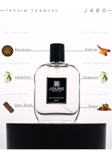 J480 - Meyveli Amber Deri Kokulu 50ML Çok Kalıcı Edp  Parfüm