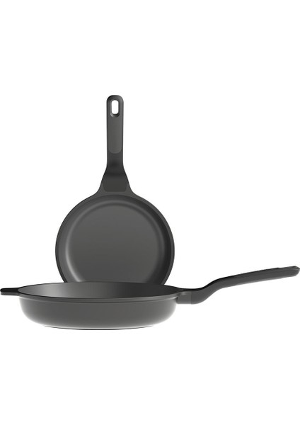 Leo Stone Yapışmaz Alüminyum Döküm 2 Li Kızartma Tavası Seti ( 24 Cm+28 Cm)