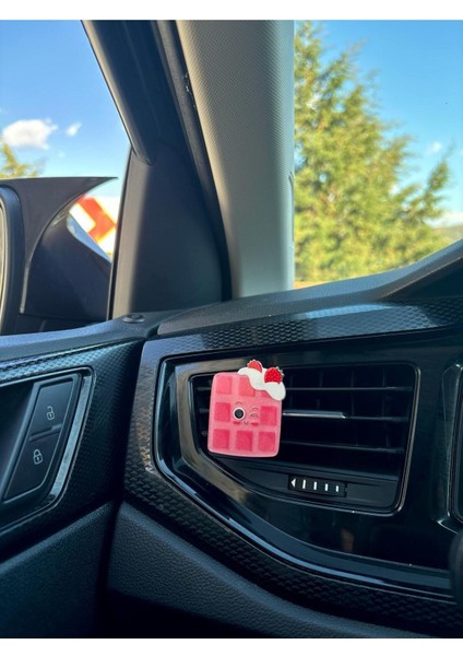 Simli Çilek Emoji Pembe Kırmızı Klima Kokusu