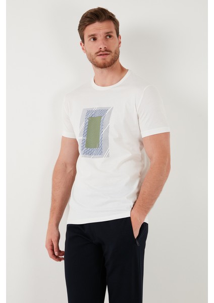 Pamuklu Slim Fit Bisiklet Yaka T Shirt Erkek T Shirt 646R7930 indirimleri