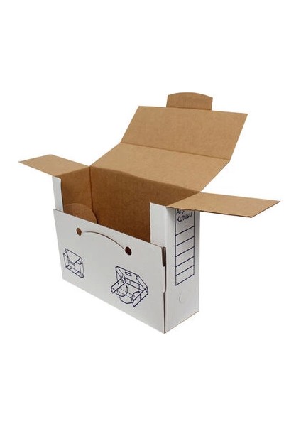 32 x 12 x 24 cm Arşiv Kutusu Beyaz