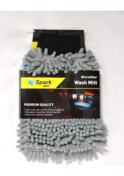 3219 Güderi Oto Kurulama Bezi & Spark 7050 Oto Eldiveni & Spark 2316 Peluş Bez (3'lü Set) modelleri