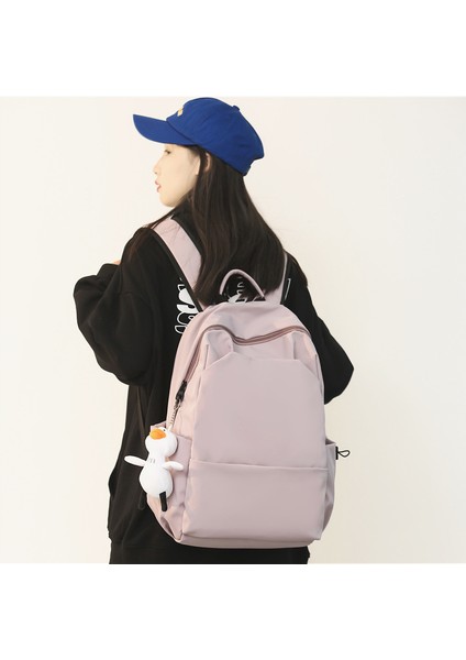 Düz Renkli Evrensel Okul Çantası, Basit Iş Bilgisayarı Çantası, Orman Büyük Kapasiteli Sırt Çantası, Su Geçirmez Lise Öğrencisi Sırt Çantası (Yurt Dışından)