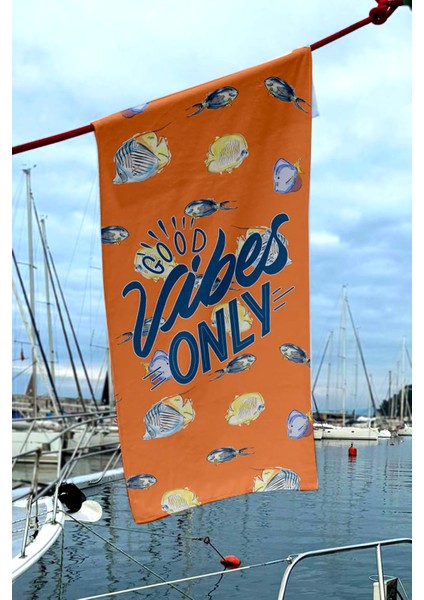 Desenli Deniz Havuz Plaj Havlusu 080