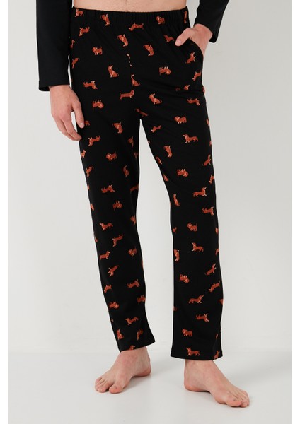 Pamuklu Regular Fit Uzun Kollu Pijama Takımı Erkek Pijama Takımı 6572013
