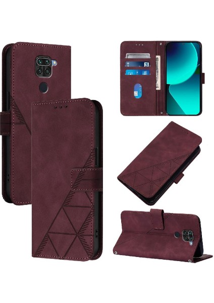 Xiaomi Redmi Için Not 9 4g Pu Deri Cüzdan Kapak Çevirin Folio Kitap (Yurt Dışından)