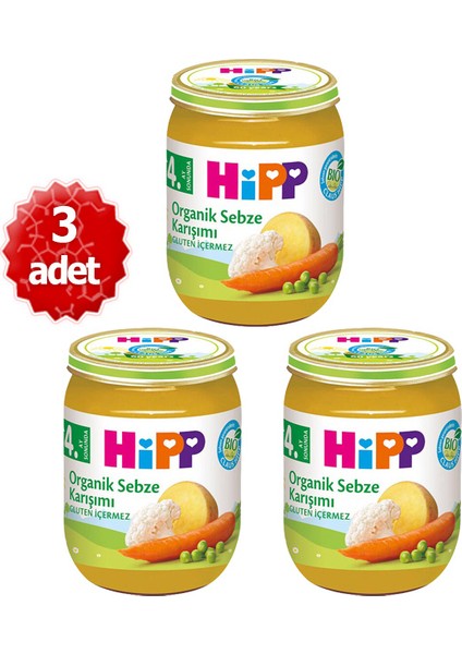 Organik Sebze Karışımı 125 gr x 3 Adet