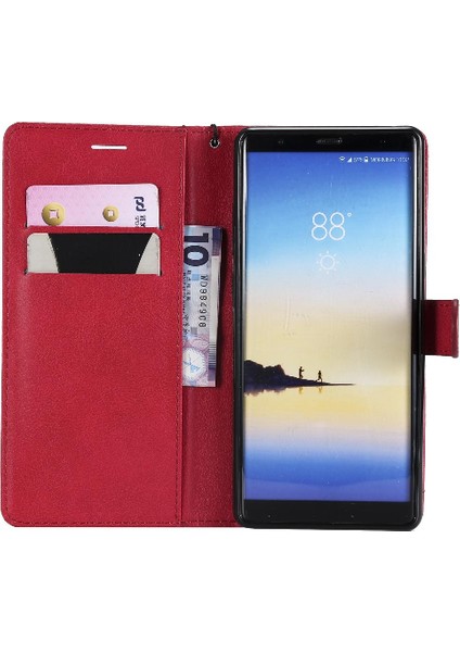 Kart ile Samsung Galaxy Not 8 Iş Cüzdan Telefon Kılıfı Için Flip Case (Yurt Dışından)
