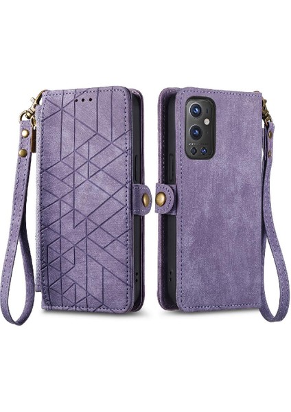 Oneplus 9 Pro Için Flip Case Cüzdan Darbeye Deri Kılıf Kapak Çevirin (Yurt Dışından)