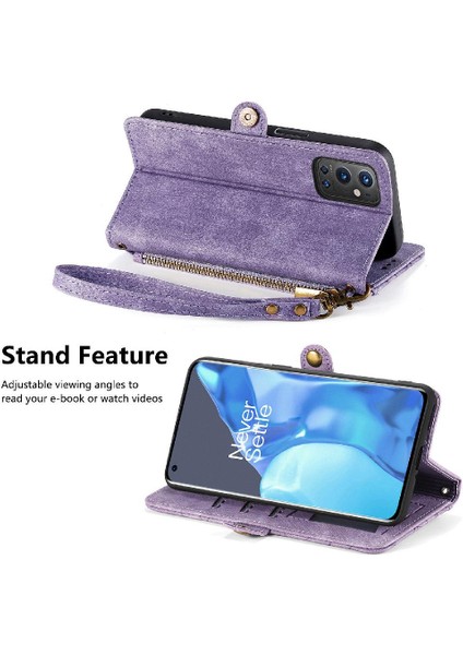 Oneplus 9 Pro Için Flip Case Cüzdan Darbeye Deri Kılıf Kapak Çevirin (Yurt Dışından)