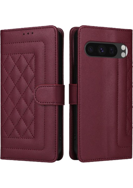 Google Piksel 8 Pro Flip Kapak Için Flip Case Basit Iş Cüzdan Deri (Yurt Dışından)