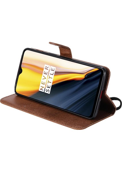 Kart Yuvası Klasik Düz Renk Yüksek Kalite ile Oneplus 7 Için Flip Case (Yurt Dışından)