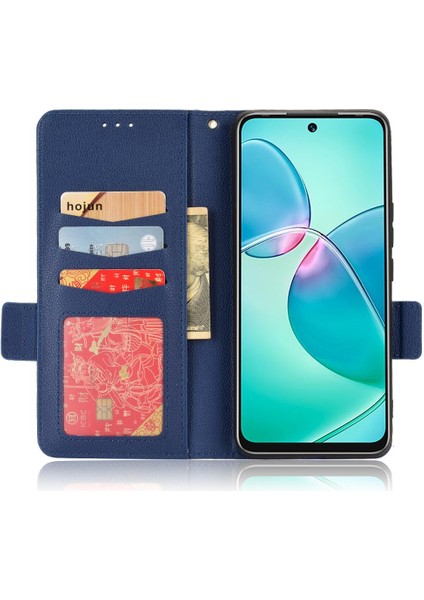 Mays Shop Infinix Sıcak 12 Oyun Pu Deri Yan Toka Kart Yuvaları Tutucu (Yurt Dışından)