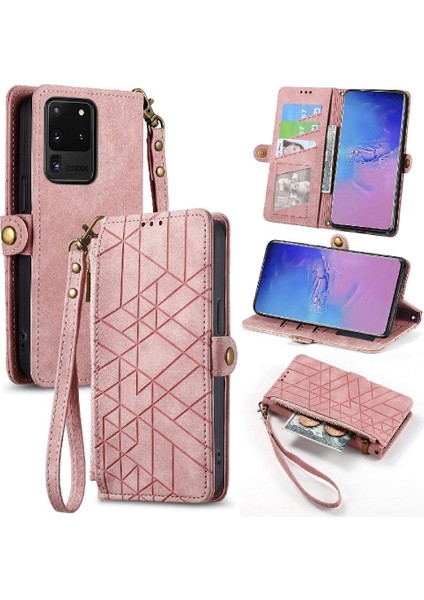 Samsung Galaxy S20 Ultra Darbeye Deri Kılıf Için Flip Case Basit (Yurt Dışından)