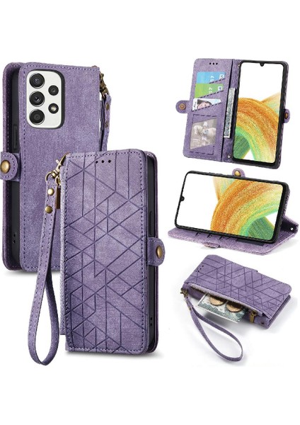 Samsung Galaxy A33 5g Için Flip Case Darbeye Basit Iş Kapak Çevirin (Yurt Dışından)