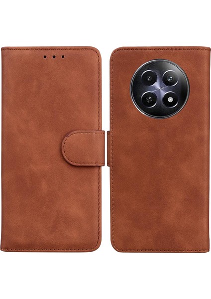 Realme 12 5g Için Flip Case Standı Tutucu Premium Pu Deri Manyetik Kart (Yurt Dışından)