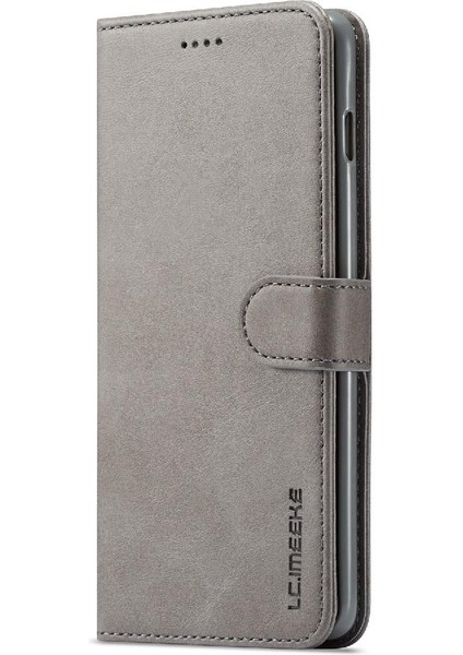 Samsung Galaxy S10 Buzağı Doku ile Yatay Çevir Deri Kılıf (Yurt Dışından)