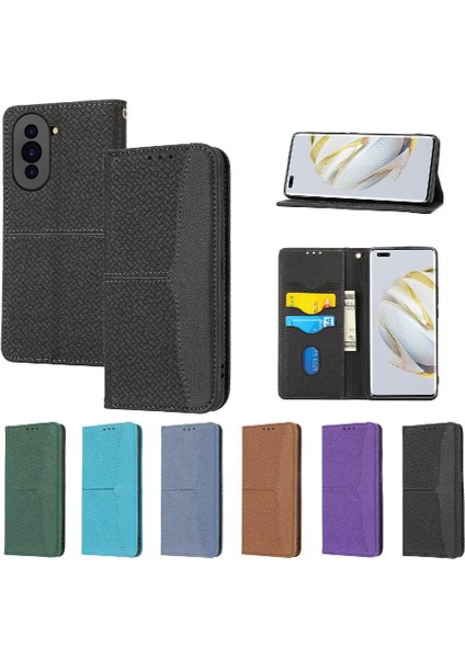 Huawei Nova 10 Flip Folio Kitap Kredi Kartı Tutucu El Cüzdan Pu (Yurt Dışından)