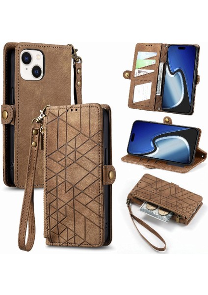 IPhone 15 Için Flip Case Artı Basit Iş Cüzdan Darbeye Kapak Çevirin (Yurt Dışından)