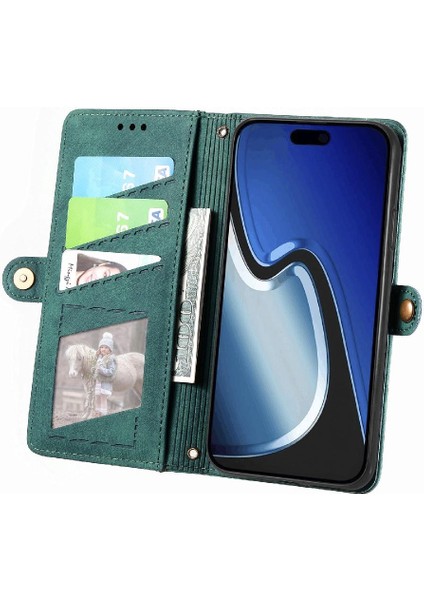 IPhone 15 Için Flip Case Artı Basit Iş Cüzdan Darbeye Kapak Çevirin (Yurt Dışından)