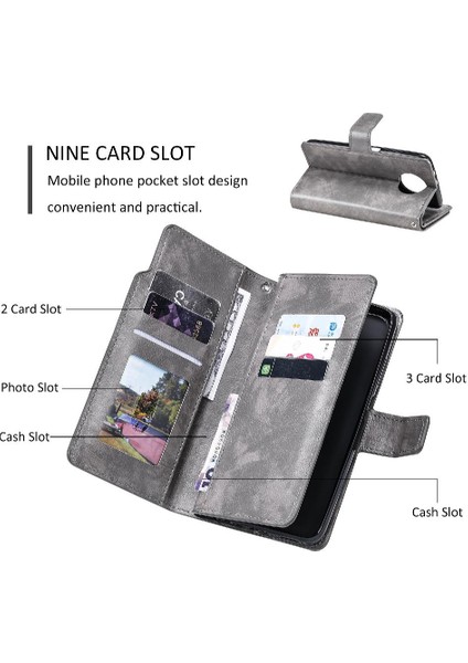 Xiaomi Redmi Not 9t Cüzdan Pu Deri 9 Kart Yuvaları Kickstand (Yurt Dışından) fırsatları