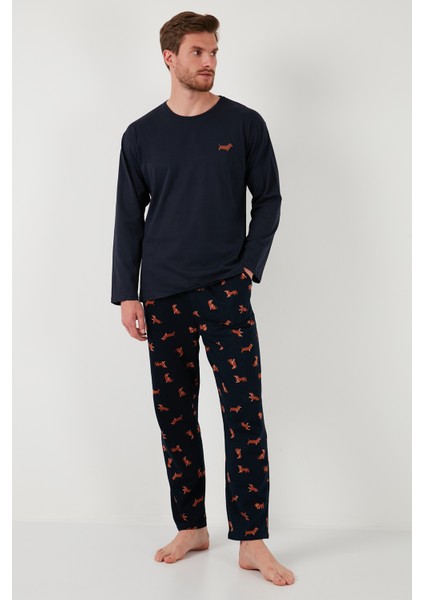 Pamuklu Regular Fit Uzun Kollu Pijama Takımı Erkek Pijama Takımı 6572013 modelleri