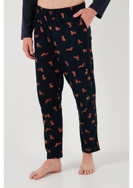 Pamuklu Regular Fit Uzun Kollu Pijama Takımı Erkek Pijama Takımı 6572013 indirimleri