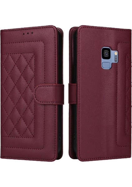 Samsung Galaxy S9 Artı Flip Kapak Için Flip Case Basit Iş Deri (Yurt Dışından)