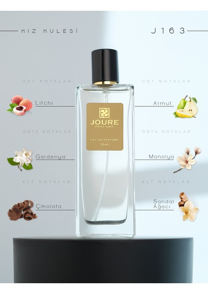 J163 - Meyveli Çiçeksi Tatlı Vanilya Kokulu 50ML Kalıcı Edp Kadın Parfüm