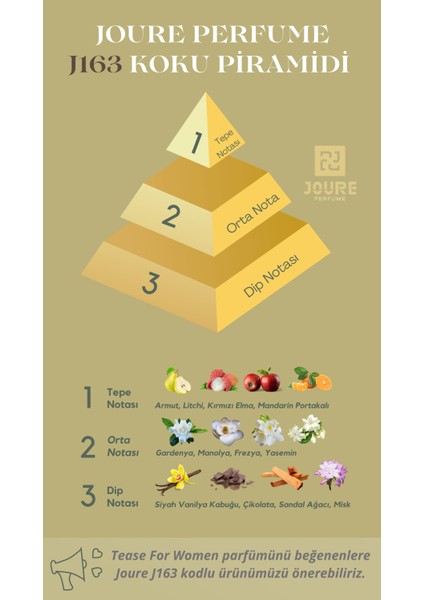 J163 - Meyveli Çiçeksi Tatlı Vanilya Kokulu 50ML Kalıcı Edp Kadın Parfüm fiyatları