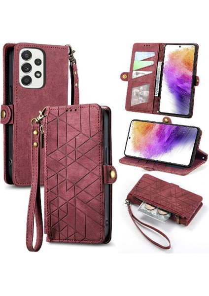 Samsung Galaxy A73 5g Darbeye Kapak Kapak Basit Iş Için Flip Case (Yurt Dışından)