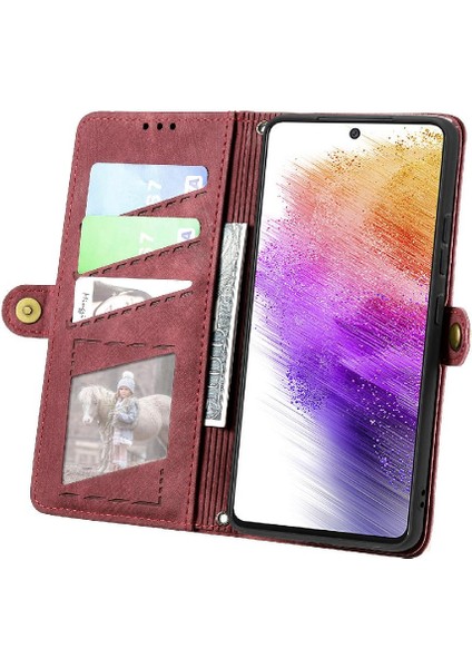 Samsung Galaxy A73 5g Darbeye Kapak Kapak Basit Iş Için Flip Case (Yurt Dışından) indirimleri