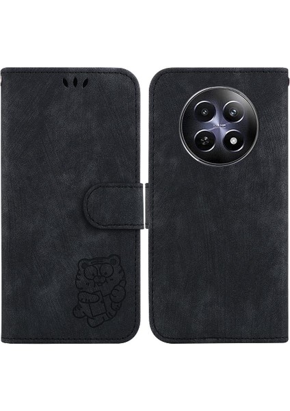 Realme 12 5g Için Kılıf Tutucu Kapak Kart Cep Flip Folio Kabartmalı Sevimli (Yurt Dışından)
