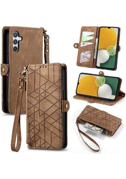 Samsung Galaxy A13 5g Için Flip Case Deri Kılıf Cüzdan Basit Iş (Yurt Dışından)