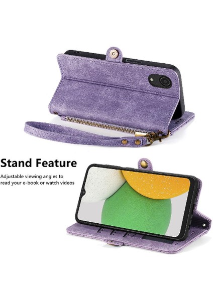 Samsung Galaxy A03 Çekirdek Darbeye Deri Kılıf Için Flip Case Basit Flip (Yurt Dışından)