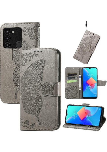 Tecno Spark 8c Iş Cüzdan Kelebek Çok Renkli Kanat Için Kılıf (Yurt Dışından)