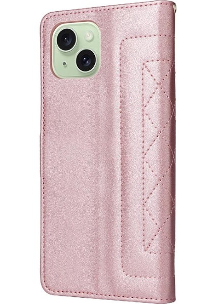 Iphone 15 Için Flip Case Artı Basit Iş Deri Kılıf Kapak Çevirin (Yurt Dışından) modelleri