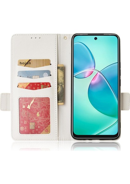 Mays Shop Infinix Sıcak 12 Oyun Pu Deri Yan Toka Kart Yuvaları Tutucu (Yurt Dışından)