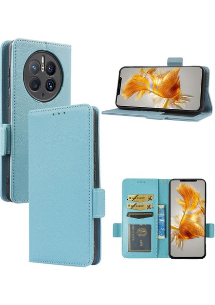 Huawei Mate 50 Pro Için Kılıf Pu Deri Kart Yuvaları Tutucu Yan Toka (Yurt Dışından)