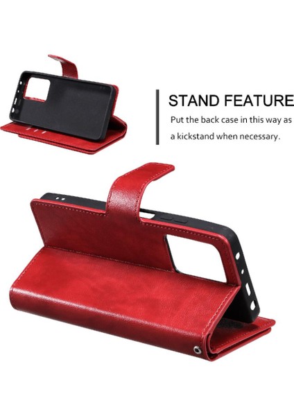 Xiaomi Redmi Not 12 Pro Artı Kickstand Pu Deri 9 Kart Yuvaları (Yurt Dışından)