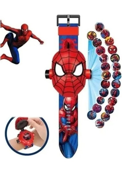 Trust Store Trust Spiderman Örümcek Adam Projeksiyonlu Saat 24 Farklı Karakteri Duvara Yansıtır