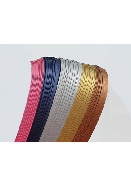 3mm 7 Renk Sedef Renkler Serisi Quilling Kağıdı - 350 Adetli Karışık