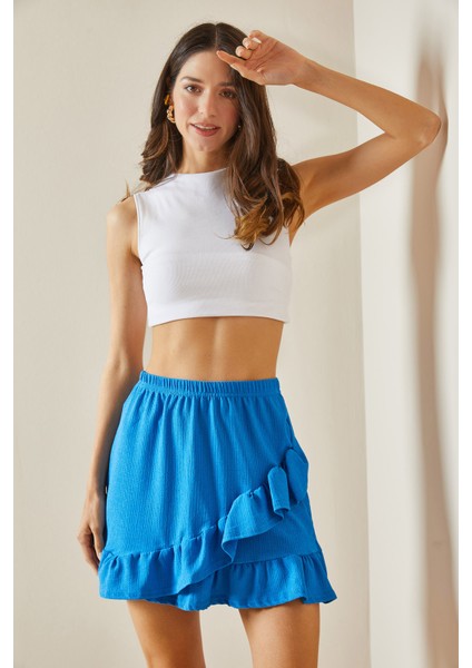 Bebe Mavisi Dokulu Mini Etek 5YXK7-48559-55