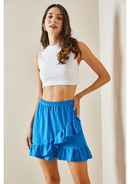 Bebe Mavisi Dokulu Mini Etek 5YXK7-48559-55 modelleri