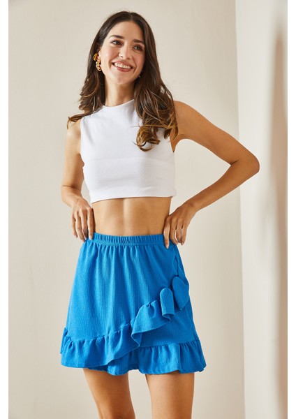 Bebe Mavisi Dokulu Mini Etek 5YXK7-48559-55 fırsatları