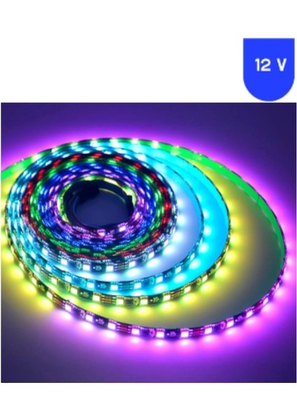 12 Volt 60 LED Animasyonlu Pixel Magic Kayar LED Ip 65 Dış Mekan 5 Metre