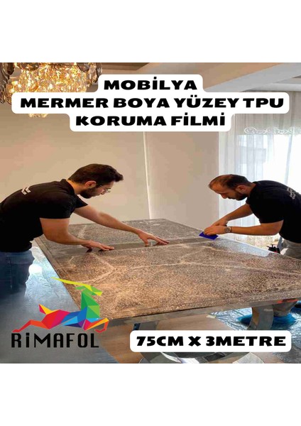 Mobilya Mermer Yüzey Boya Tpu Koruma Filmi 75CMX3METRE