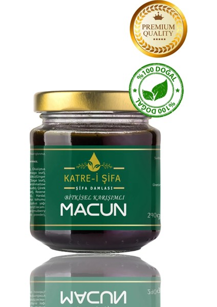 Bitkisel Karışımlı Doğal Destekleyici Macun 240 gr - Cam Kavanozda