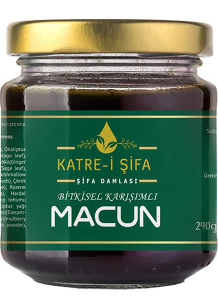 Bitkisel Karışımlı Doğal Destekleyici Macun 240 gr - Cam Kavanozda